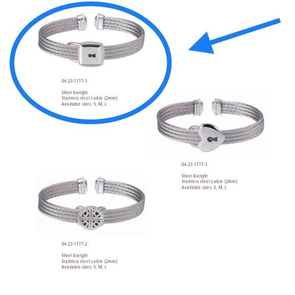 🔆 CHARRIOL Sterling Silver Square Lock bracelet - Picture 2 of 6